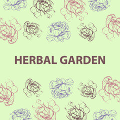hand drawn floral background Package design