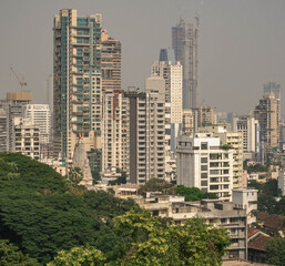 view of the promenade of Marine DriveM from Walkeshwar, Mumbai