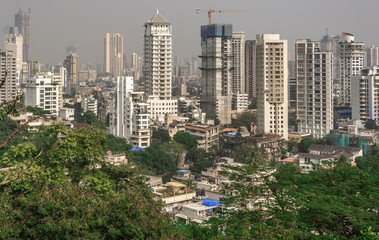 view of the promenade of Marine DriveM from Walkeshwar, Mumbai