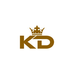 Initial Letter KD logo isolated on white background