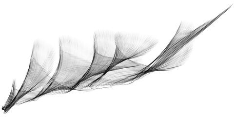 3D illustration of waves look like smoke