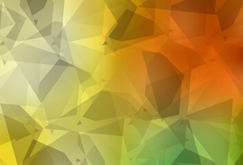 Obraz premium Light Red, Yellow vector background with abstract polygonals.