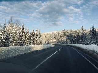 Obraz premium road in winter