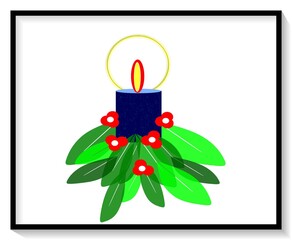 decorative candle for the Christmas party.