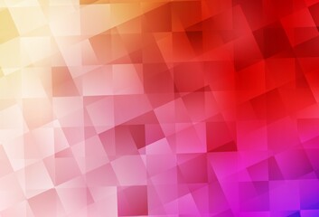 Light Red, Yellow vector background with rectangles.