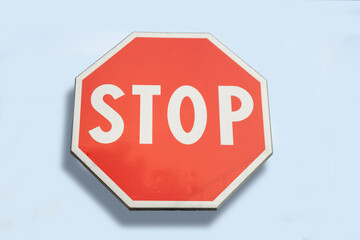 stop loss road sign on gentle gray background