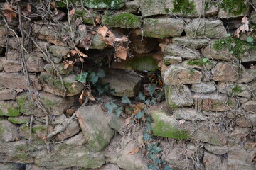 Saint-Herblain - Parc de la Chézine - Ancien mur de pierres