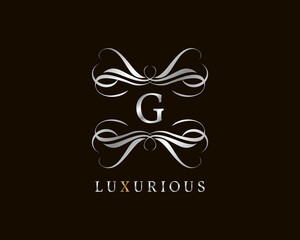 letter G luxurious alphabet for bridal, wedding, jewelry, eye lash, nail art, beauty care logo, personal branding image, make up artist, or any other royal brand and company