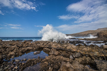 Agaete coast in gran canaria
