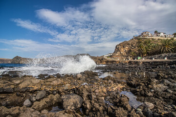 Agaete coast in gran canaria