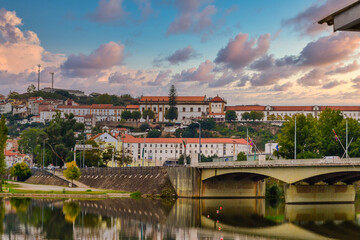 Panorama of Coimbra city in Portugal.