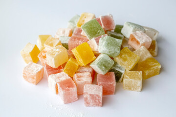 Heap of colorful Turkish delight