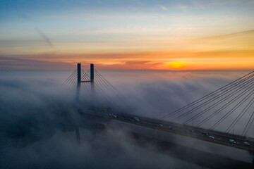Obraz premium Siekierkowski Bridge in Warsaw