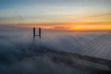 Fototapeta premium Siekierkowski Bridge in Warsaw