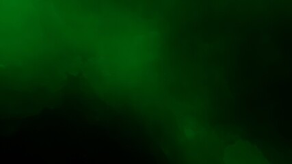 Beautiful green nebula in cosmos far away 3d render