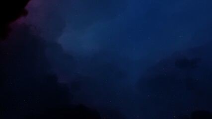 Beautiful blue nebula in cosmos far away 3d render