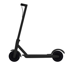Black electric scooter. vector illustration