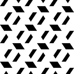 Seamless pattern. Parallelograms, trapeziums ornament. Geometric backdrop. Quadrangles background. Polygons wallpaper. Figures motif. Digital paper, textile print, web designing, abstract. Vector art.