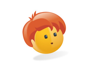 Boys and girls emoticon in happy and smile attitude