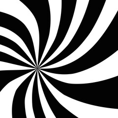 Hypnotic black and white spiral 