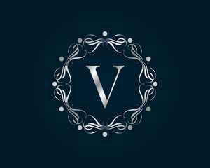 graceful letter V