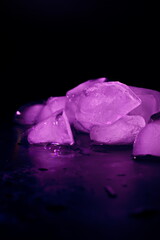 Fototapeta premium ice on a dark background