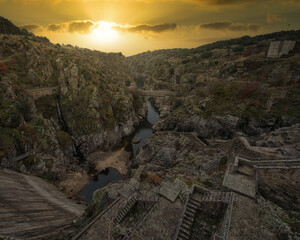 sunset in the mountains