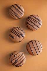 Soft chocolate cookies with marshmallow filling