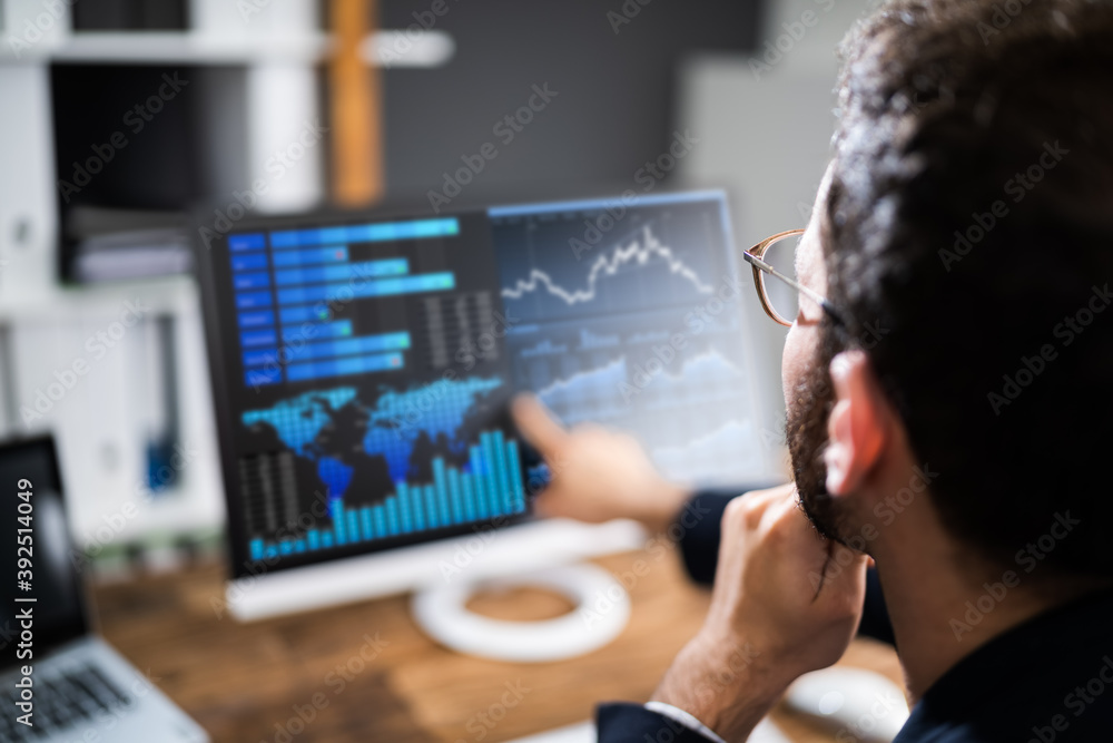 Aufkleber KPI Business Analytics Data Dashboard. Analyst