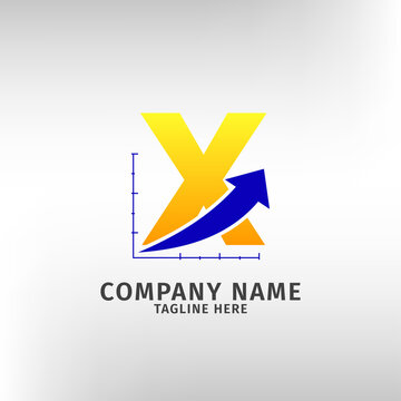 letter X traffic sales icon logo template for marketing company and financial or any other business
