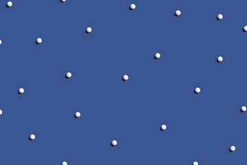 White small candies overhead view - flat lay