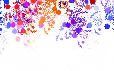 Fototapeta na wymiar Light Purple vector doodle pattern with flowers, roses.