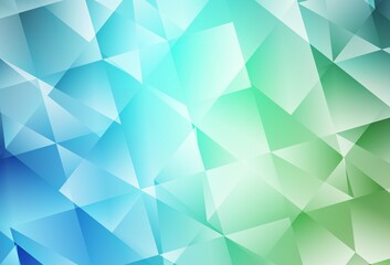 Light Blue, Green vector low poly layout.