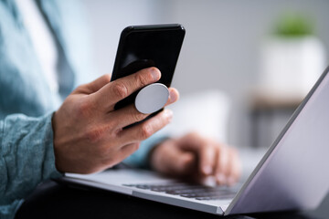 Mobile Phone Or Smartphone With Grip