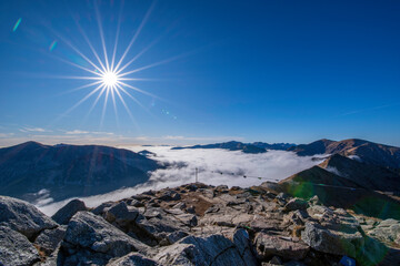 Sun in the mountains - temperature inversion