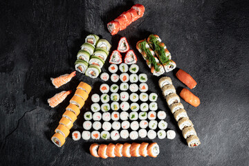 Delicious sushi set