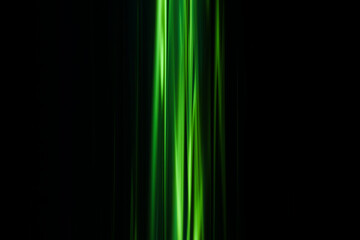 straight green light lines on a black background