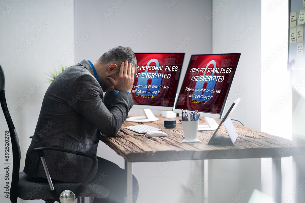 Poster Encrypted Files And Data Cyber Attack