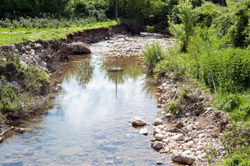 A small brook. Diano Valley, Salerno, Italy
