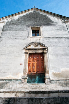 Fa&ccedil;ade of the church Madre di Saint Giovanni Evangelista (1602), Sassano, Salerno, Italy