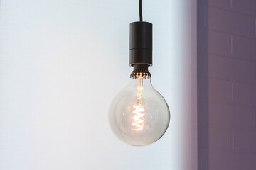 ceiling lamp with a white wall background