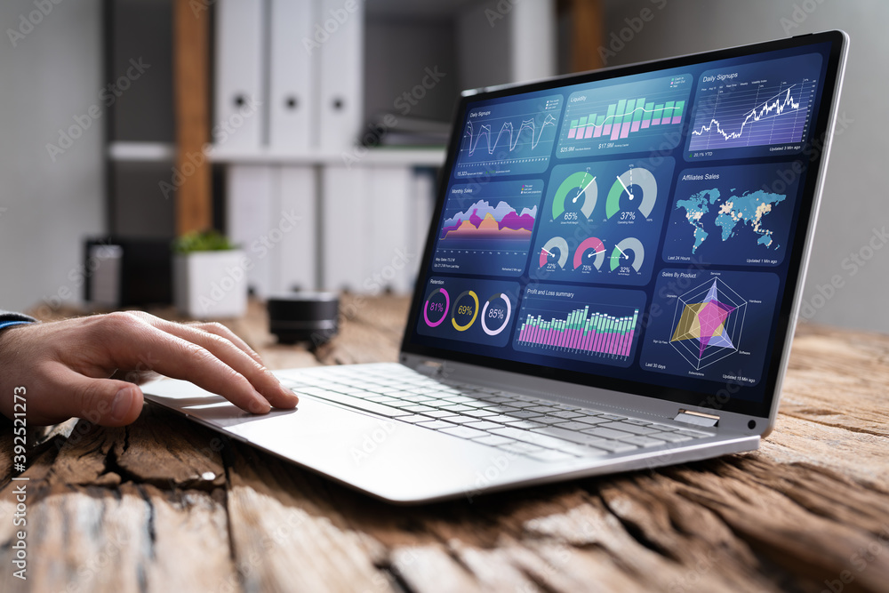 Aufkleber KPI Dashboard. Predictive Data Analytics