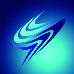 abstract background in the form of stylized lightning in blue tones