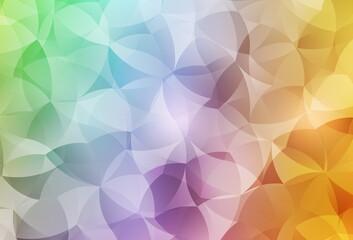 Light Multicolor vector shining triangular backdrop.