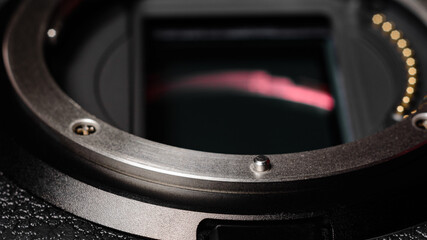 Camera close up, macro, mirror in the camera, new series of cameras.