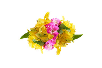 アルストロメリアとカーネーションの花束