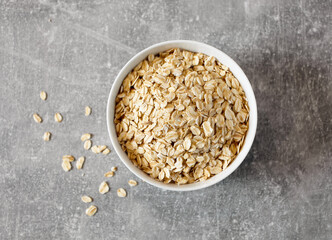 Bowl of oat flakes