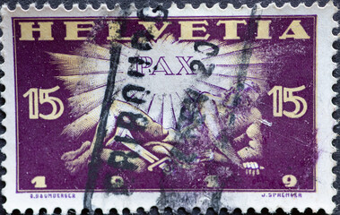  Rays of peace over a wounded man. Occasion peace treaty