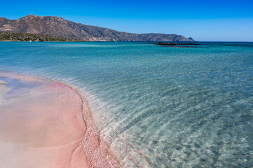 Elafonisi Beach, pink sand beach with turquoise sea - Elafonisi, Crete 