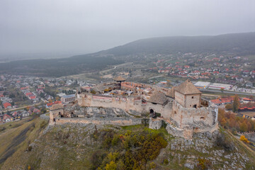 Fototapeta premium Hungary - Sümegi vár, Sümeg vára, The castle of Sumeg from drone view